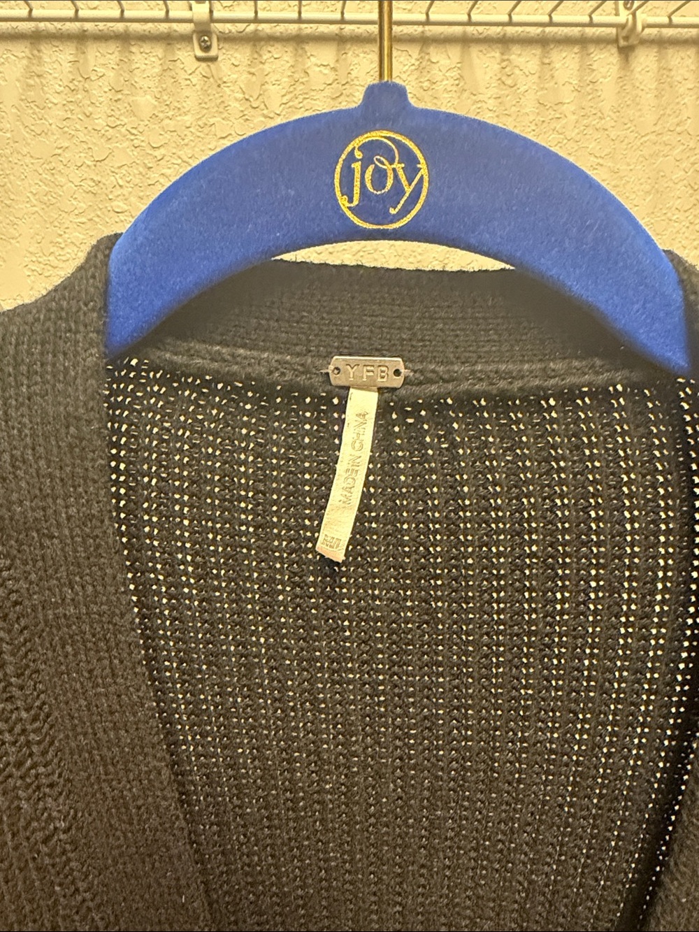 Young Fabulous & Broke Black Open-Front Knit Cardigan